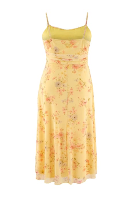 Trendyol Curve Dam Flerfärgad Blommig Midi Ärmlös Bodycon Plus size Klänning - Image 5