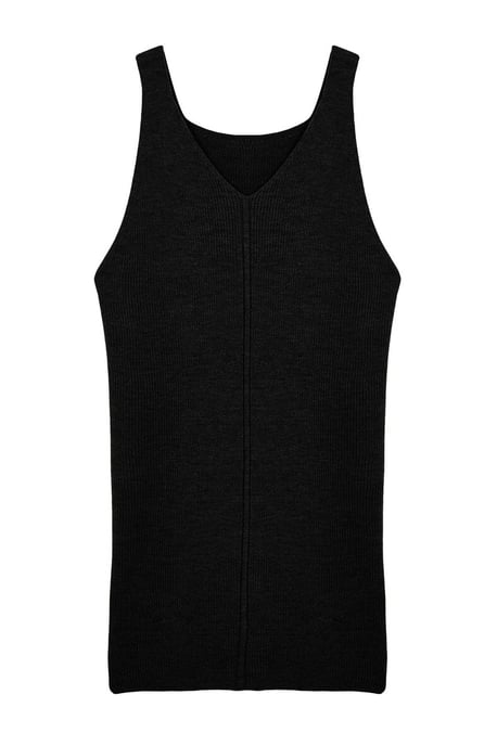 Trendyol Curve Dam Svart Enfärgad Midi Ärmlös Casual Rak Plus size Klänning - Image 5