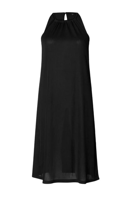 Trendyol Curve Dam Svart Enfärgad Midi Ärmlös Casual Rak Plus size Klänning - Image 3