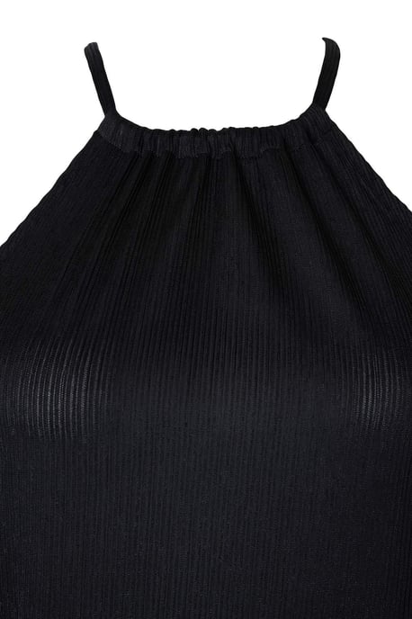 Trendyol Curve Dam Svart Enfärgad Midi Ärmlös Casual Rak Plus size Klänning - Image 4
