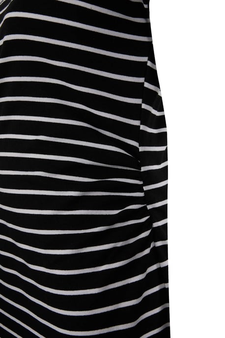 Trendyol Curve Dam Svart Randig Midi Kort Casual A-linje Plus size Klänning - Image 3