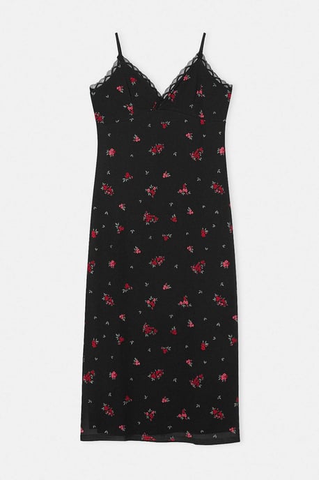 Trendyol Curve Dam Flerfärgad Blommig Midi Ärmlös Casual Bodycon Plus size Klänning - Image 4