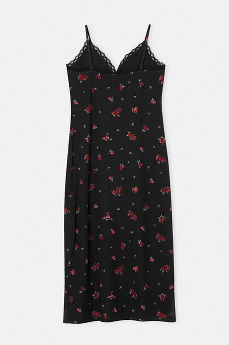 Trendyol Curve Dam Flerfärgad Blommig Midi Ärmlös Casual Bodycon Plus size Klänning - Image 5