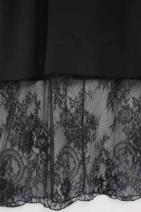Trendyol Curve Dam Svart Enfärgad Midi Kort Rak Plus size Klänning - Image 5