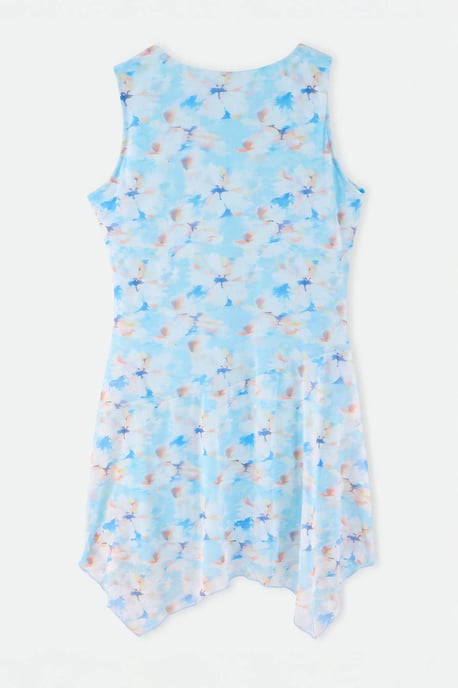Trendyol Curve Dam Flerfärgad Blommig Midi Ärmlös Casual A-linje Plus size Klänning - Image 2