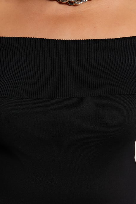 Trendyol Curve Dam Svart Enfärgad Midi Lång Kväll / Vardag Bodycon Plus size Klänning - Image 3