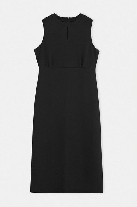 Trendyol Curve Dam Svart Enfärgad Midi Ärmlös Casual Bodycon Plus size Klänning - Image 3