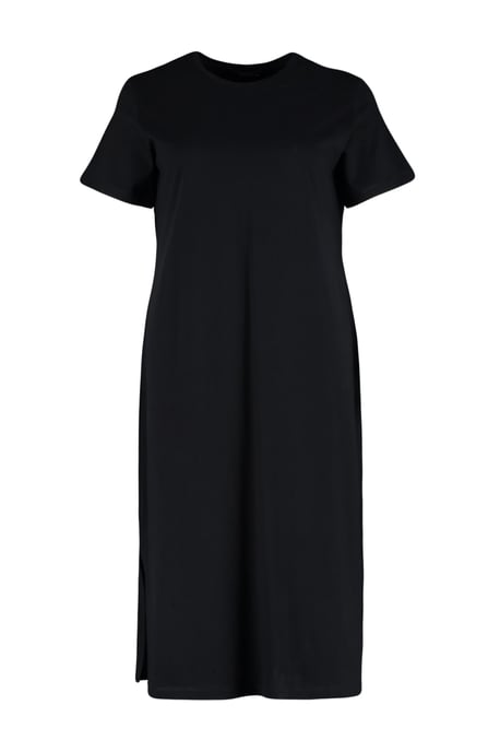 Trendyol Curve Dam Svart Enfärgad Midi Kort Casual Rak Plus size Klänning - Image 6