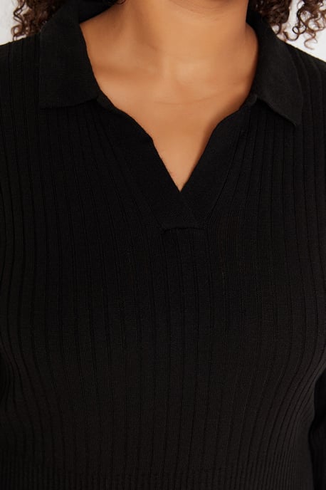 Trendyol Curve Dam Enfärgad Midi Lång Casual Bodycon Plus size Klänning - Image 6