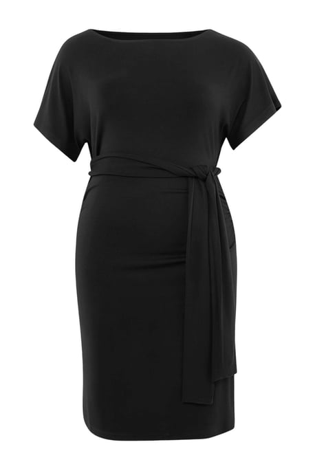 Trendyol Curve Dam Svart Enfärgad Midi Kort Bodycon Plus size Klänning - Image 3