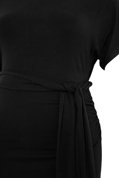 Trendyol Curve Dam Svart Enfärgad Midi Kort Bodycon Plus size Klänning - Image 4