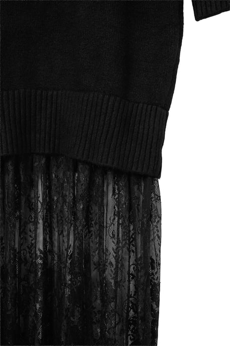 Trendyol Curve Dam Svart Enfärgad Midi Trekvartsärm A-linje Plus size Klänning - Image 4