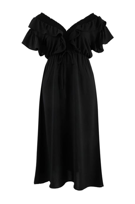 Trendyol Curve Dam Svart Enfärgad Midi Ärmlös Casual A-linje Plus size Klänning - Image 3