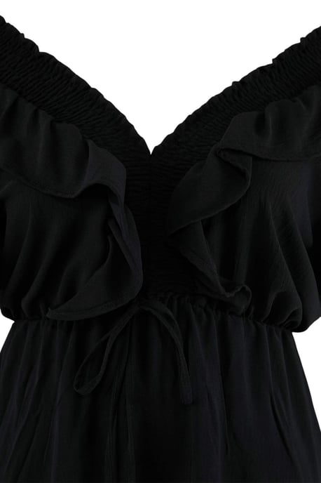 Trendyol Curve Dam Svart Enfärgad Midi Ärmlös Casual A-linje Plus size Klänning - Image 4