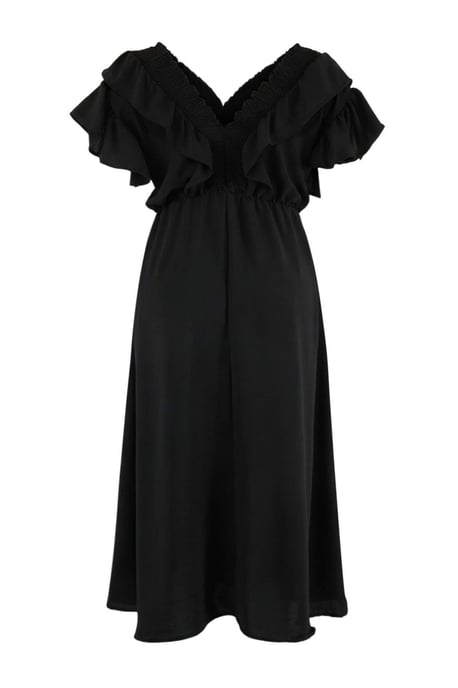 Trendyol Curve Dam Svart Enfärgad Midi Ärmlös Casual A-linje Plus size Klänning - Image 5
