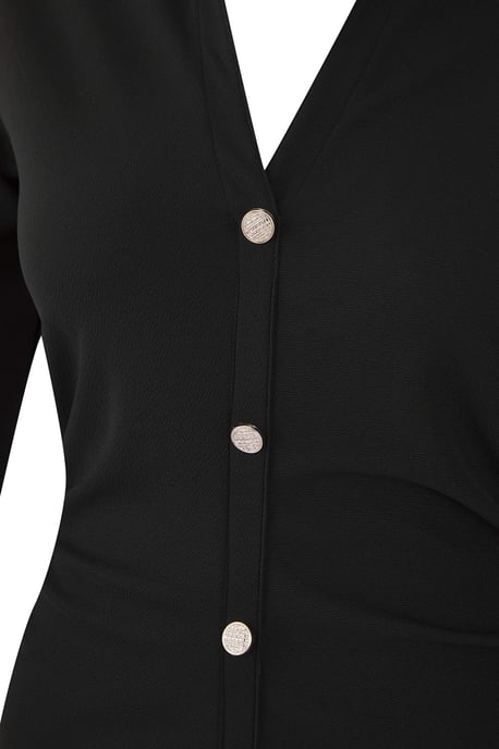 Trendyol Curve Dam Svart Enfärgad Midi Lång Casual Rak Plus size Klänning - Image 5