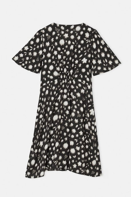 Trendyol Curve Dam Svart Blommig Midi Kort Casual Skjortklänning Plus size Klänning - Image 5