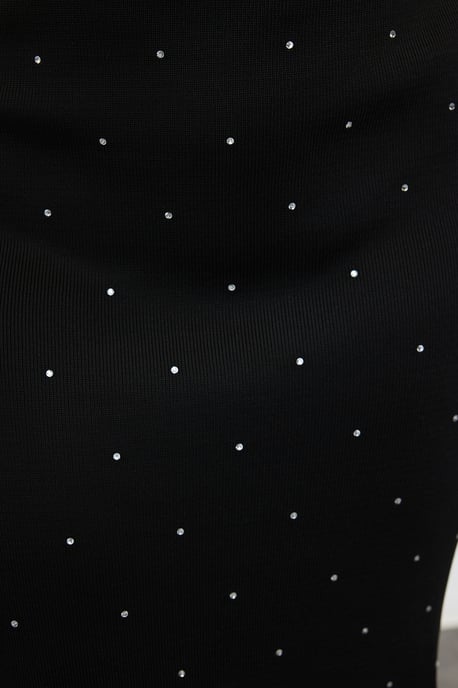 Trendyol Curve Dam Svart Enfärgad Midi Lång Elegant/Kväll Bodycon Plus size Klänning - Image 3