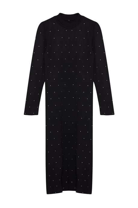 Trendyol Curve Dam Svart Enfärgad Midi Lång Elegant/Kväll Bodycon Plus size Klänning - Image 5
