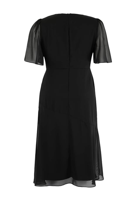 Trendyol Curve Dam Svart Enfärgad Midi Kort Kväll / Vardag Skater Plus size Klänning - Image 5
