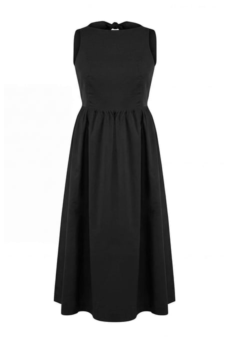 Trendyol Curve Dam Svart Enfärgad Midi Ärmlös A-linje Plus size Klänning - Image 3