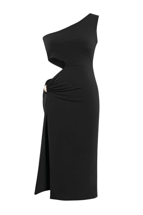 Trendyol Curve Dam Svart Enfärgad Midi Ärmlös Bodycon Plus size Klänning - Image 5