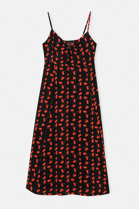 Trendyol Curve Dam Svart Geometriskt mönster Midi Kort A-linje Plus size Klänning - Image 4