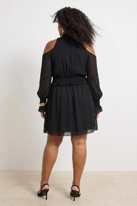 Trendyol Curve Dam Svart Djurmönster Midi Lång Kväll / Vardag A-linje Plus size Klänning - Image 2