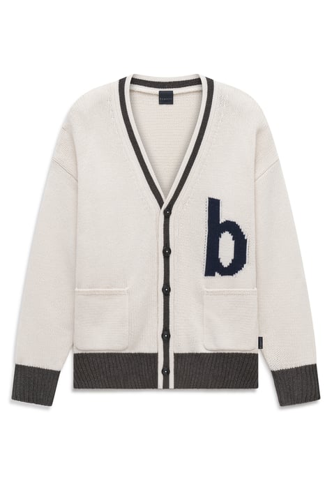 Bugatti Herren Gebreid vest van wolmix met V-hals en logo - Image 4