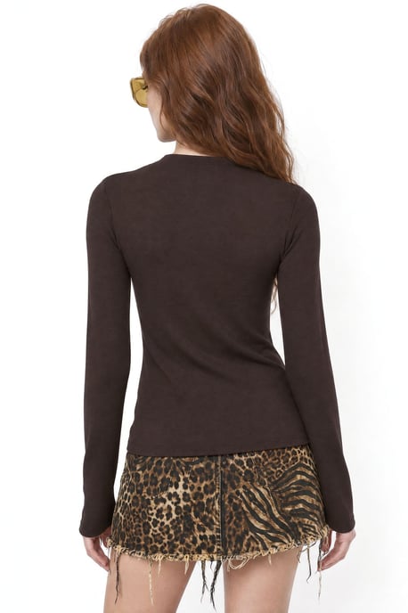 Slim Fit Half Turtleneck Blouse - Image 3