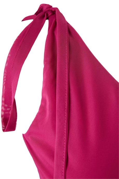 Trendyol Curve Dam Rosa Enfärgad Kort / Mini Ärmlös Skater Plus size Klänning - Image 4