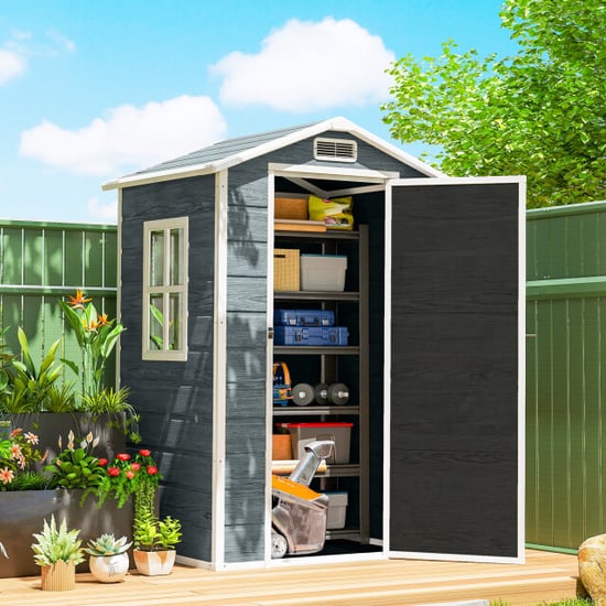 4goodz Tuinschuur 104x128x196 cm venster bodem slot - - Image 2