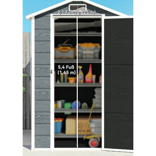 4goodz Tuinschuur 104x128x196 cm venster bodem slot - - Image 3