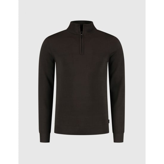 Saint Steve Cas 19480 burned coffee half zip trui - Image 2