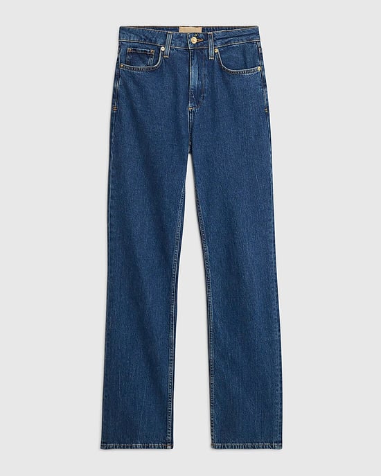 River Island Womens Straight Leg Jeans Blue High Rise Stretch - Image 6