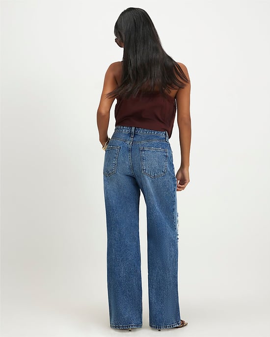 River Island Womens Straight Leg Jeans Petite Ripped Relaxed - Image 3
