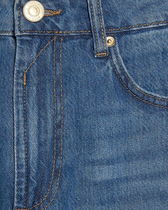 River Island Womens Barrel Leg Jeans Petite Blue Soft - Image 2