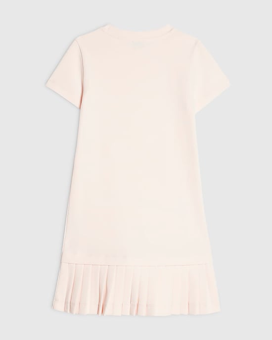 River Island Girls Dress Pink Premium Pleated Hem - Image 4