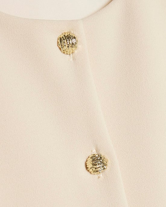 River Island Girls Dress Cream Pleated Bow Hem Crew Neck - Image 3