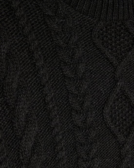 Roll Length River Island Womens Jumper Mini Dress Black Knit Mix Roll Neck