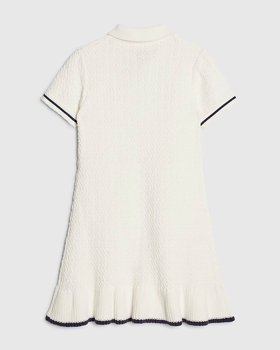 River Island Girls Dress Cream Boucle Bow - Image 4