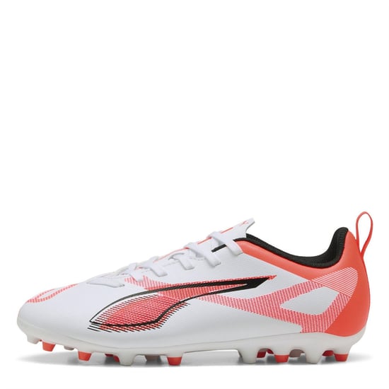 Boys Puma Kids Firm Ground Football Boots in White-Bl - Image 2