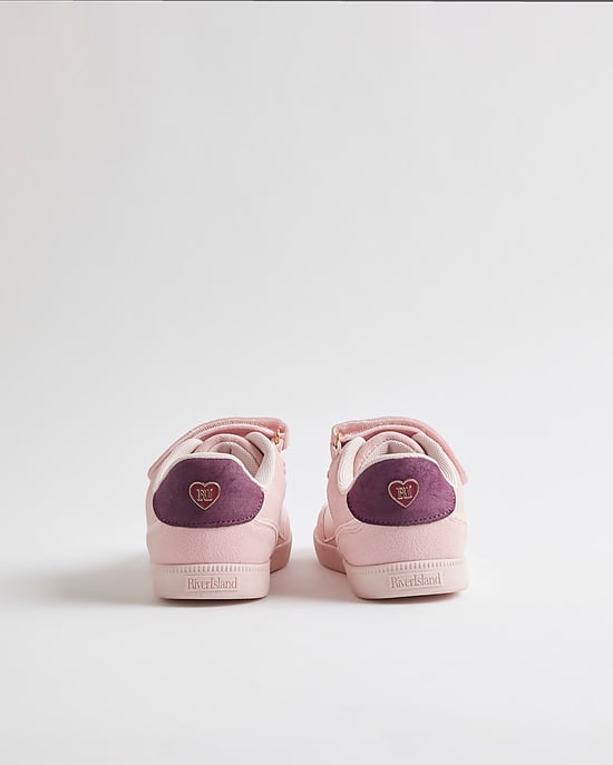 River Island Girls Trainers Pink Bow Hybrid Fabric - Image 3