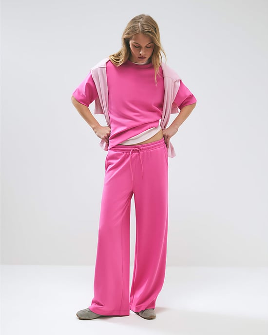 River Island Womens T-Shirt Pink Premium Boxy Crew Neck - Image 4