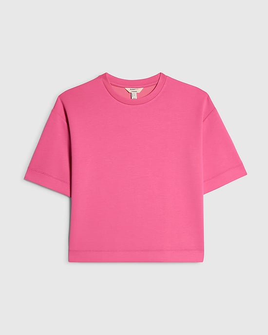 River Island Womens T-Shirt Pink Premium Boxy Crew Neck - Image 6