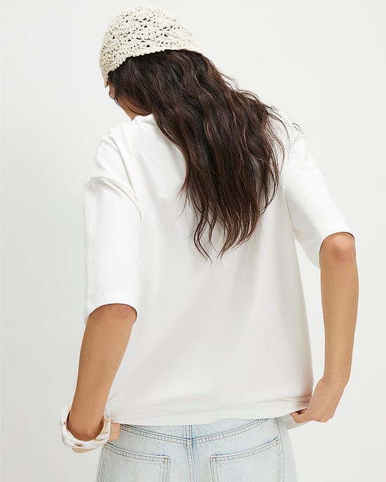 River Island Womens T-Shirt White Cotton Cannes Graphic - Image 3