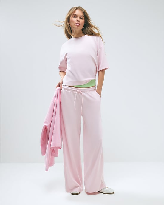 River Island Womens T-Shirt Pink Premium Boxy Crew Neck - Image 4