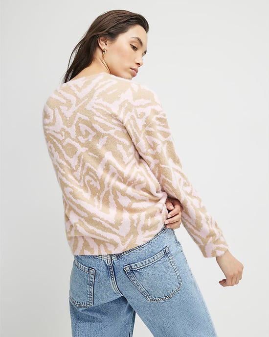 River Island Womens Top Pink Long Sleeve Zebra Print Cosy - Image 3