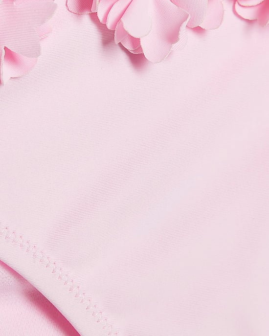 River Island Mini Girls Tankini Set Pink Flower Premium 2 Piece - Image 4