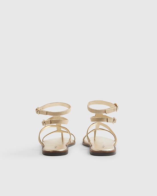 River Island Womens Gladiator Sandals Beige Gem Embellished - Image 2